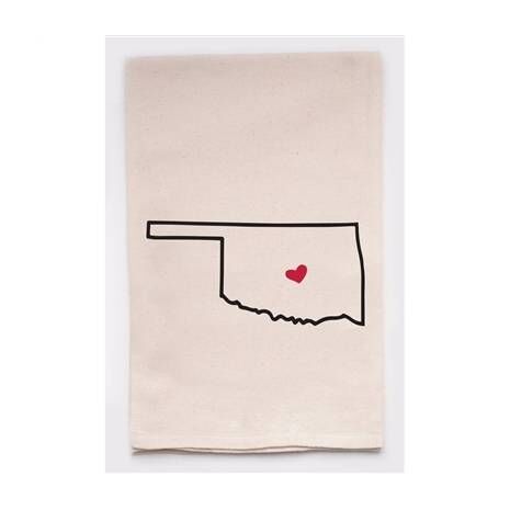 Housewarming Gifts - Tea Towels by State - Choose Your State! - Oklahoma