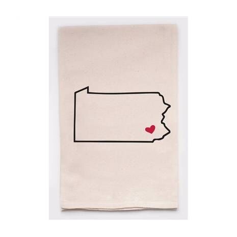 Housewarming Gifts - Tea Towels by State - Choose Your State! - Pennsylvania