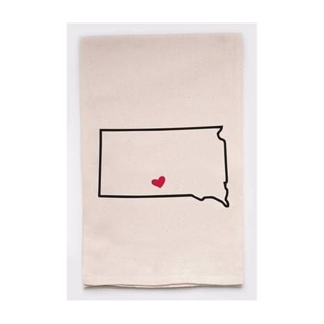 Housewarming Gifts - Tea Towels by State - Choose Your State! - South Dakota
