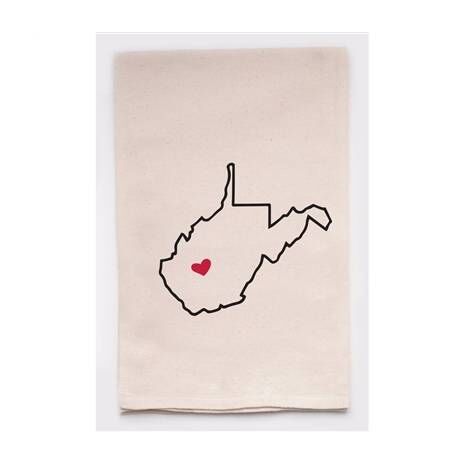 Housewarming Gifts - Tea Towels by State - Choose Your State! - West Virginia