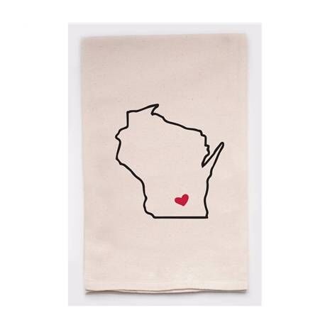 Housewarming Gifts - Tea Towels by State - Choose Your State! - Wisconsin