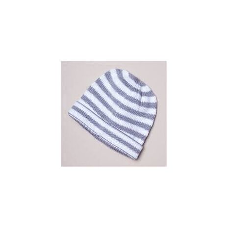 Hand Knit Organic Baby Hat - Grey