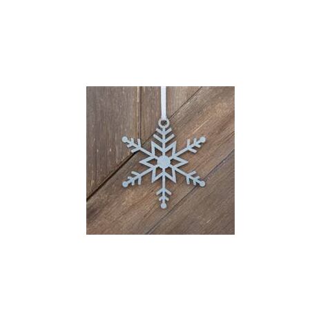 Galvanized Metal Snowflake Ornament