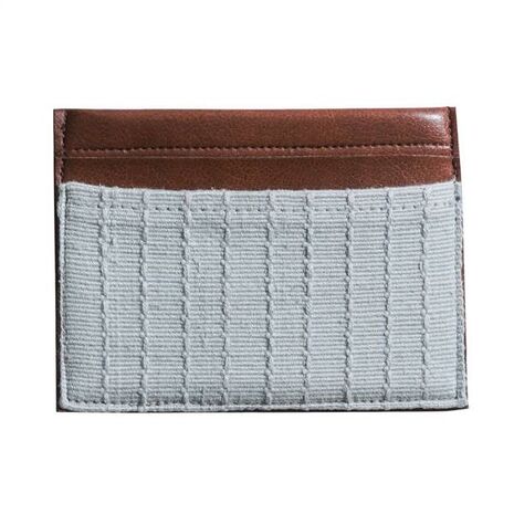 Credit Card Holder - Fair Trade Grey & Leather