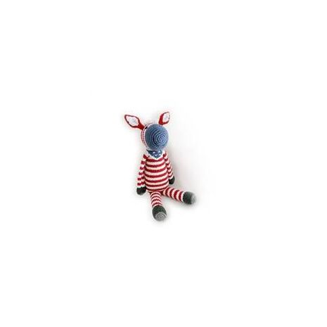 Organic Baby Toy - Hand Knit Donkey Rattle
