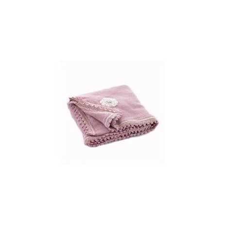 Organic Baby Blanket - Knit Pink