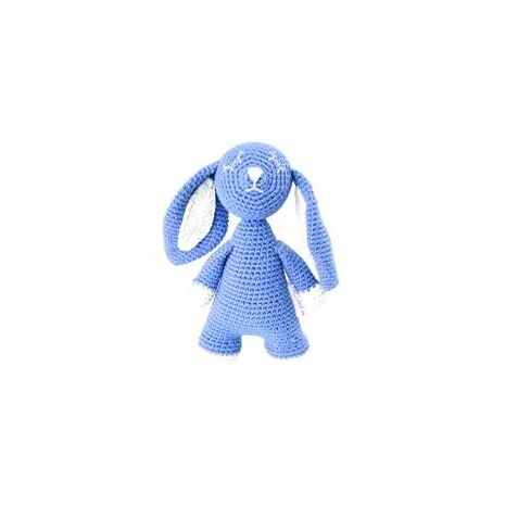 Organic Baby Bunny Toy Fair Trade - Blue