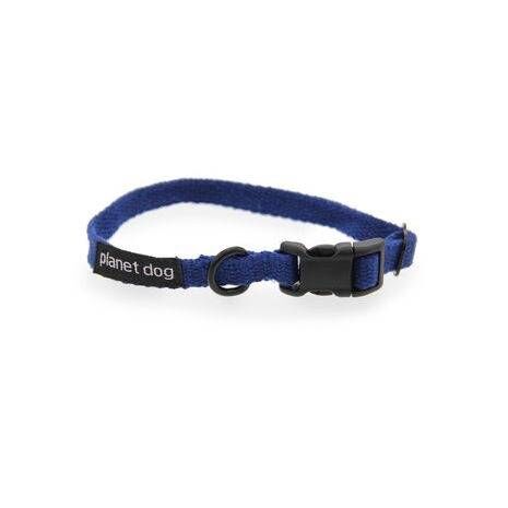 Hemp Dog Collar - Blue - Small