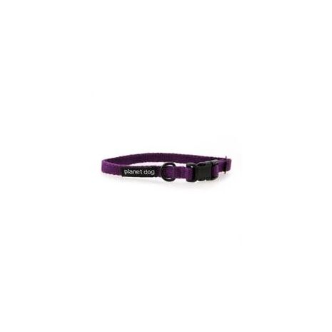 Hemp Dog Collar - Purple - Small
