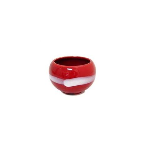 Hand Glazed Ceramic Incense Bowl - Crimson