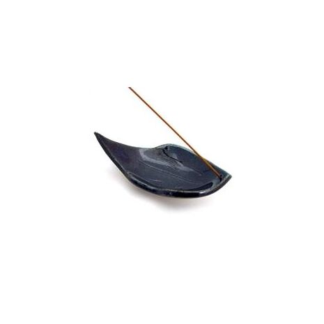 Incense Holder - Leaf Shaped Obsidian