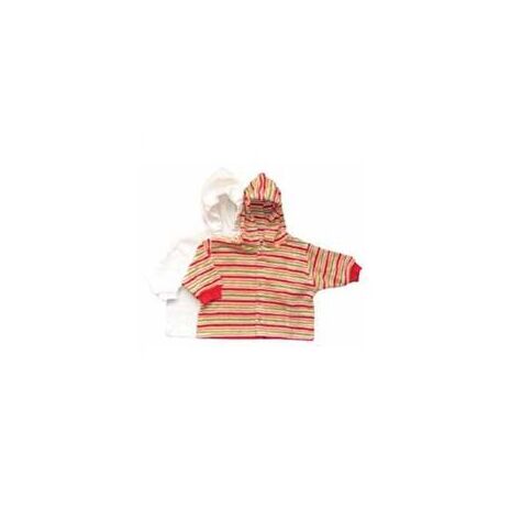 Organic Baby Jacket - Red Stripe - 24 Months