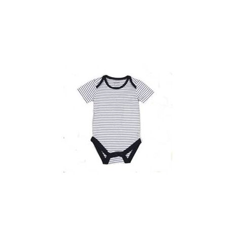 Organic Baby Body Suit - Blue Stripe, 3-6m