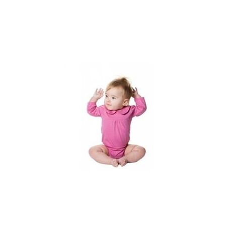 Organic Baby Onesie - Pink Collar - nb-3m