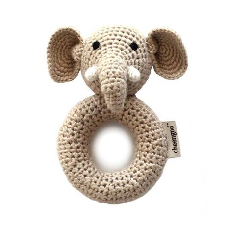 Elephant Baby Rattle - Organic