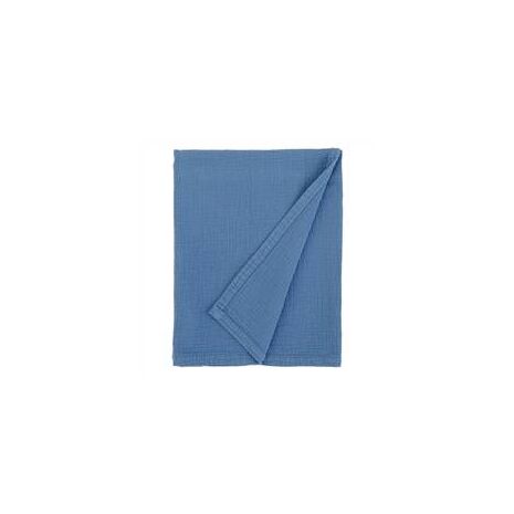 Organic Stroller Blanket - Coronet Blue