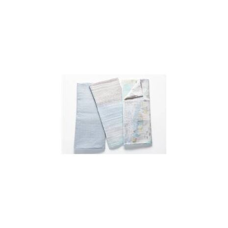 Organic Muslin Swaddle Blankets - Sold Individually or as Sets - Blue