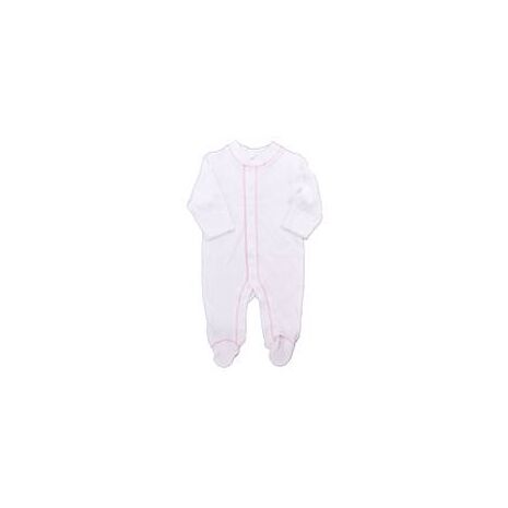 Organic Footed Pajamas - Pink Stitch - 3-6m