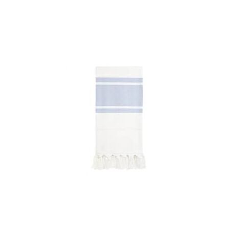 Oversized Bath or Beach Towel - White with Blue