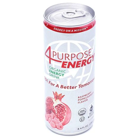4 Purpose Energy - Raspberry Pomegranate Organic Energy Drink (3 Pack)