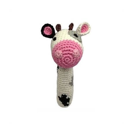 Organic Baby Toys - Cow Rattle