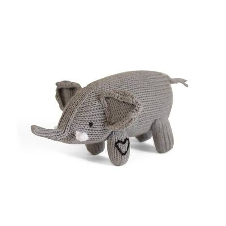 Organic Baby Toy Elephant Rattle