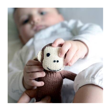 Organic Baby Toys - Monkey Rattle
