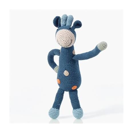 Organic Baby Toys - Giraffe Blue