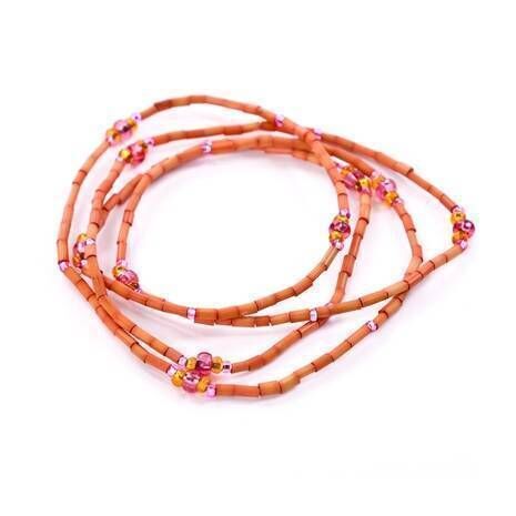 African Jewelry - Zulugrass Orange