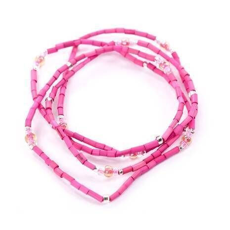 African Jewelry - Zulugrass Hot Pink