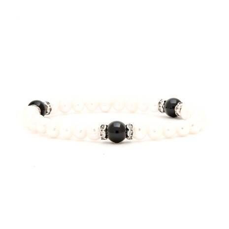 Freshwater Pearl Bracelet with Black Onyx