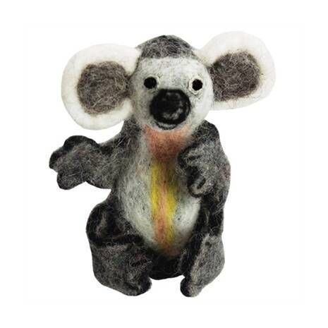 Fun Pencil Topper & Wool Finger Puppet - Koala