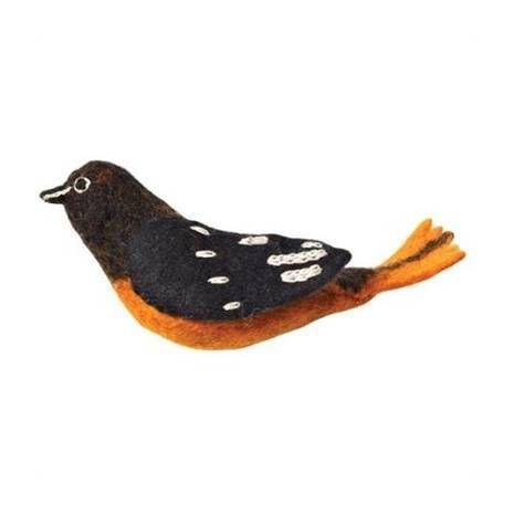 Fair Trade Ornament - Felted Bird Decoration - Oriole