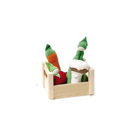 Organic Cotton Veggie Set - Vegetables and Crate