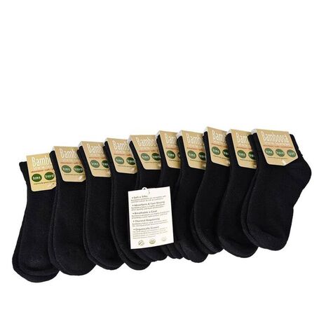NO MORE STICKY FEET 10pairs Deluxe Quarter Socks 85%viscose from Organic Bamboo/10%Nylon/5%Lycra