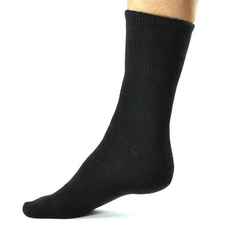 NO MORE STICKY FEET. Adult Deluxe Black Crew Socks 85%viscose from Organic Bamboo/10%Nylon/5%Lycra