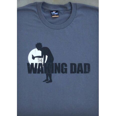 WAKING DAD – MEN'S DADDY CHARCOAL GRAY T-SHIRT