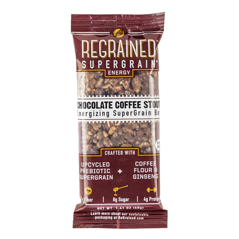ReGrained Supergrain Healthy Granola Bar - Chocolate Coffee Stout - 12 Pack
