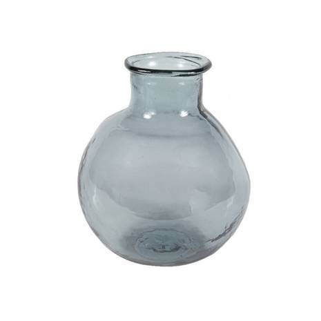 Organic Recycled Glass Vase Balon - Smoke