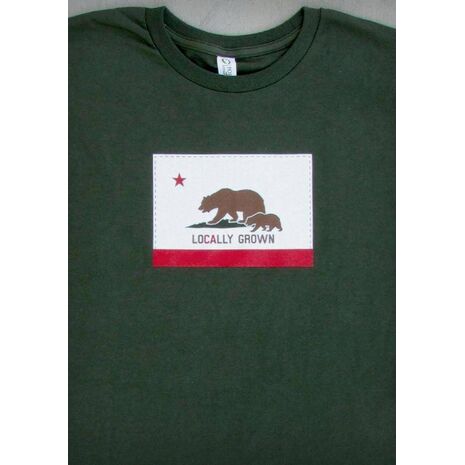 LOCALLY GROWN – CALIFORNIA MEN'S OLIVE GREEN & CHARCOAL GRAY T-SHIRT