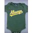 ALWAYS (OAKLAND ATHLETICS) – BABY OLIVE GREEN ONEPIECE & T-SHIRT