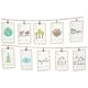Eco Friendly Nursery Art - Set of 10 Counting Cards