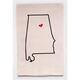 Housewarming Gifts - Tea Towels by State - Choose Your State! - Alabama