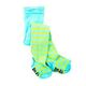 Organic Baby Tights - Turquoise and Green - 6-12m