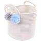 Make Your Own Gift Basket - Cotton Rope Blue/Grey Pom Pom