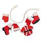 Fair Trade Holiday Decorations - Handmade Christmas Garland - Santa's Outfit