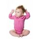 Organic Baby Onesie - Pink Collar - nb-3m