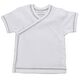 Organic Side Snap Shirt - Grey Stitching - 3-6m