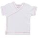 Organic Side Snap Shirt - Pink Stitching - 3-6m