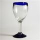 Recycled Blue Wine Glass - Single Goblet